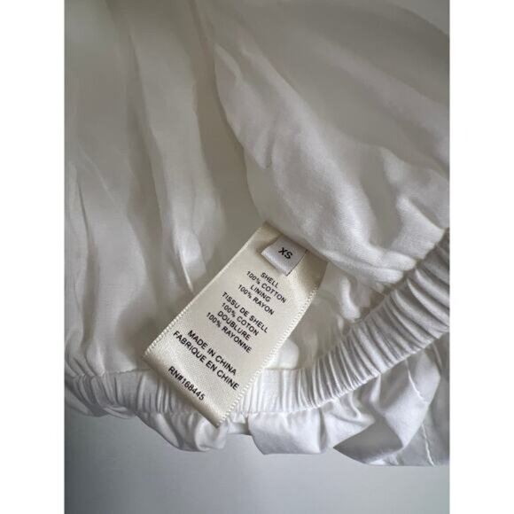 NEW Rebecca Taylor Puff Cuffs Short Sleeve Priya Bubble Top White Size: XS - Picture 5 of 8